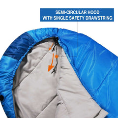 Mummy Kids Sleeping Bag for Camping,Blue Rose - Magnadyne