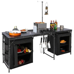 Portable Camping Kitchen Table with Storage Organizer for Outdoor - Magnadyne