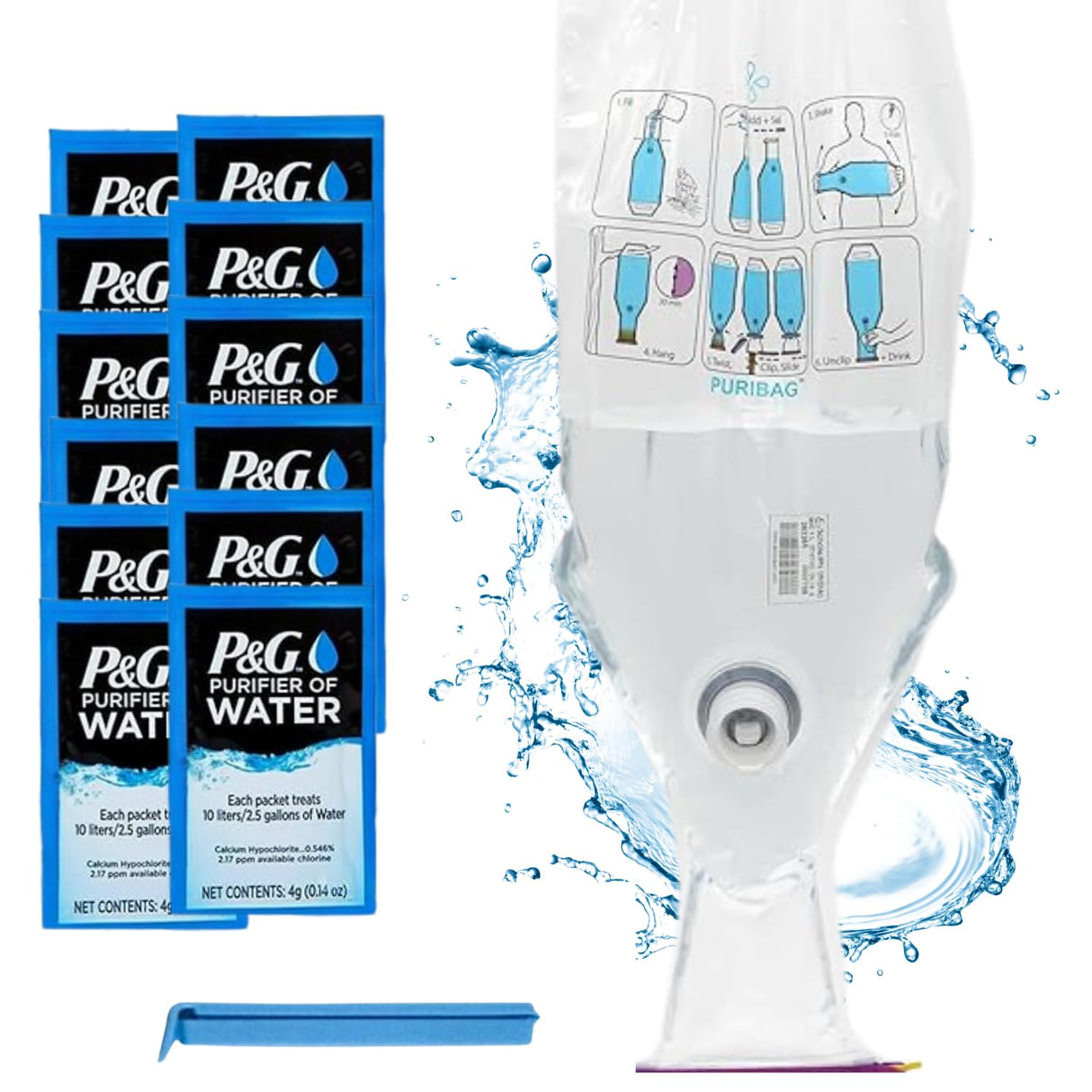 Puribag with P&G Water Filter Packets - Magnadyne