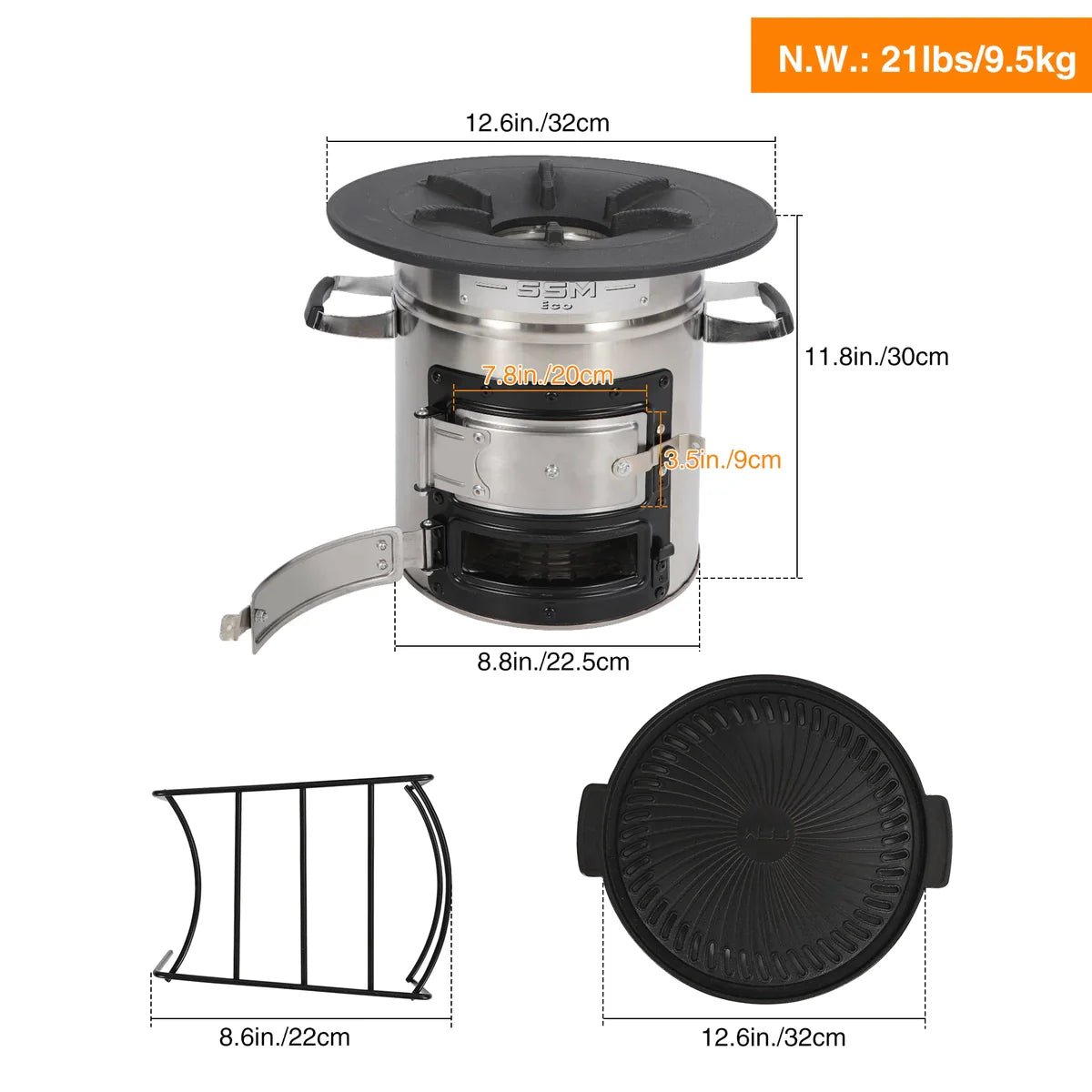 Redcamp Portable Rocket Stove for Camping - Magnadyne