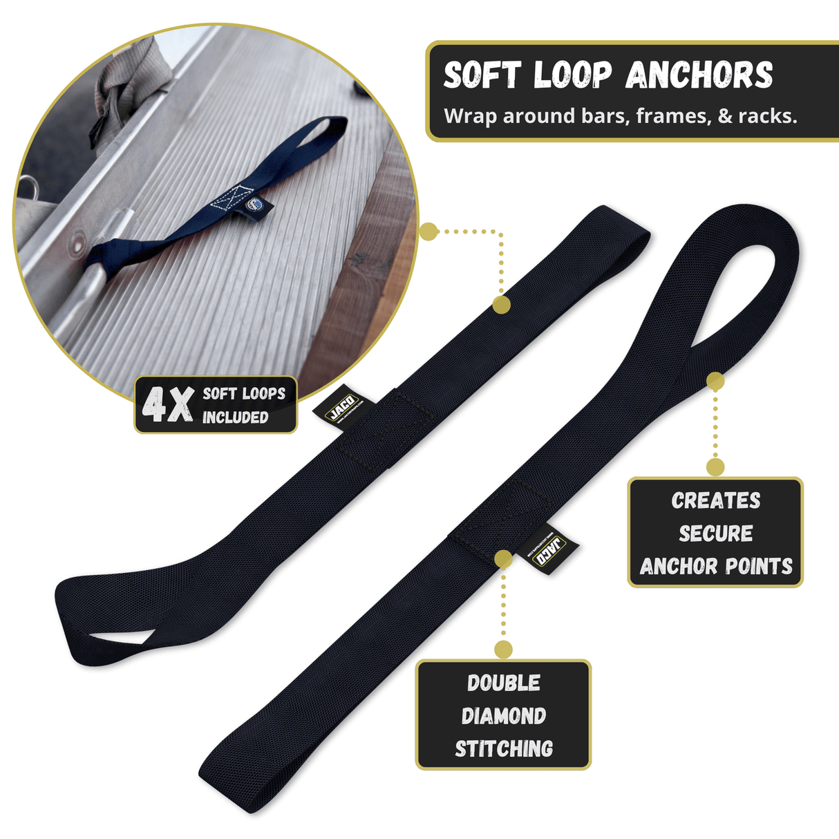 Retractable Ratchet Straps - 1" x 15 ft (1,760 lbs Break Strength) | Auto Self Retracting Cargo Tie Down Strap Set - Magnadyne