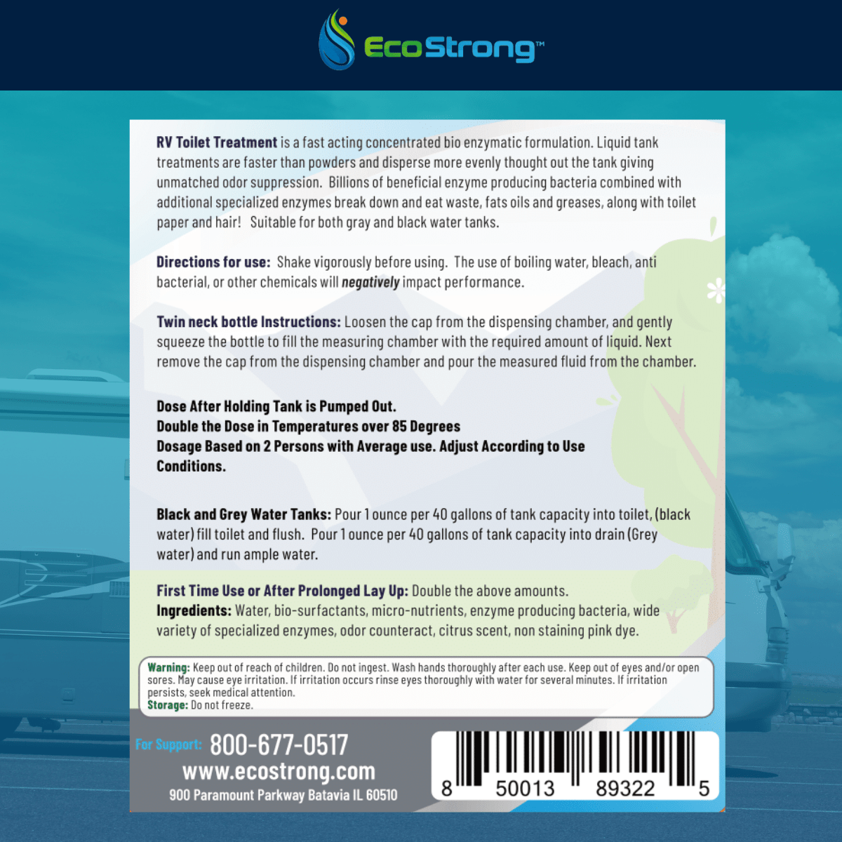 RV Holding Tank Treatment Liquid - Citrus - Magnadyne