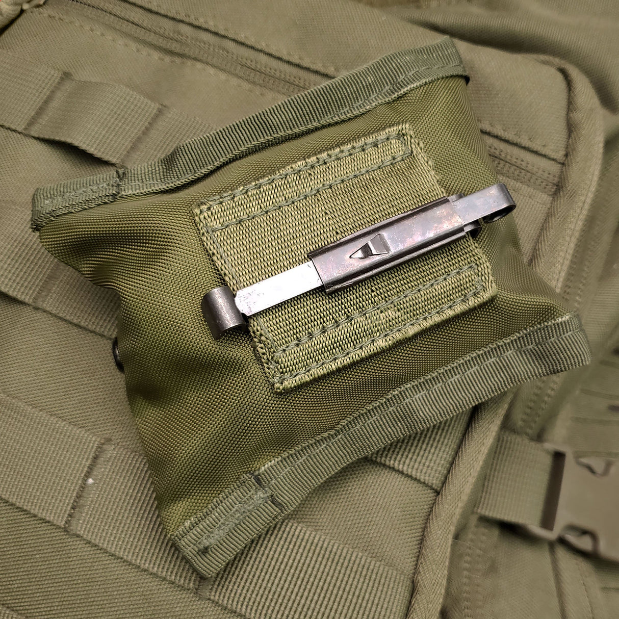 Scout™ Lensatic Compass - Traditional Phosphorescent Military Style with Nylon Carry Pouch - OD Green - Magnadyne