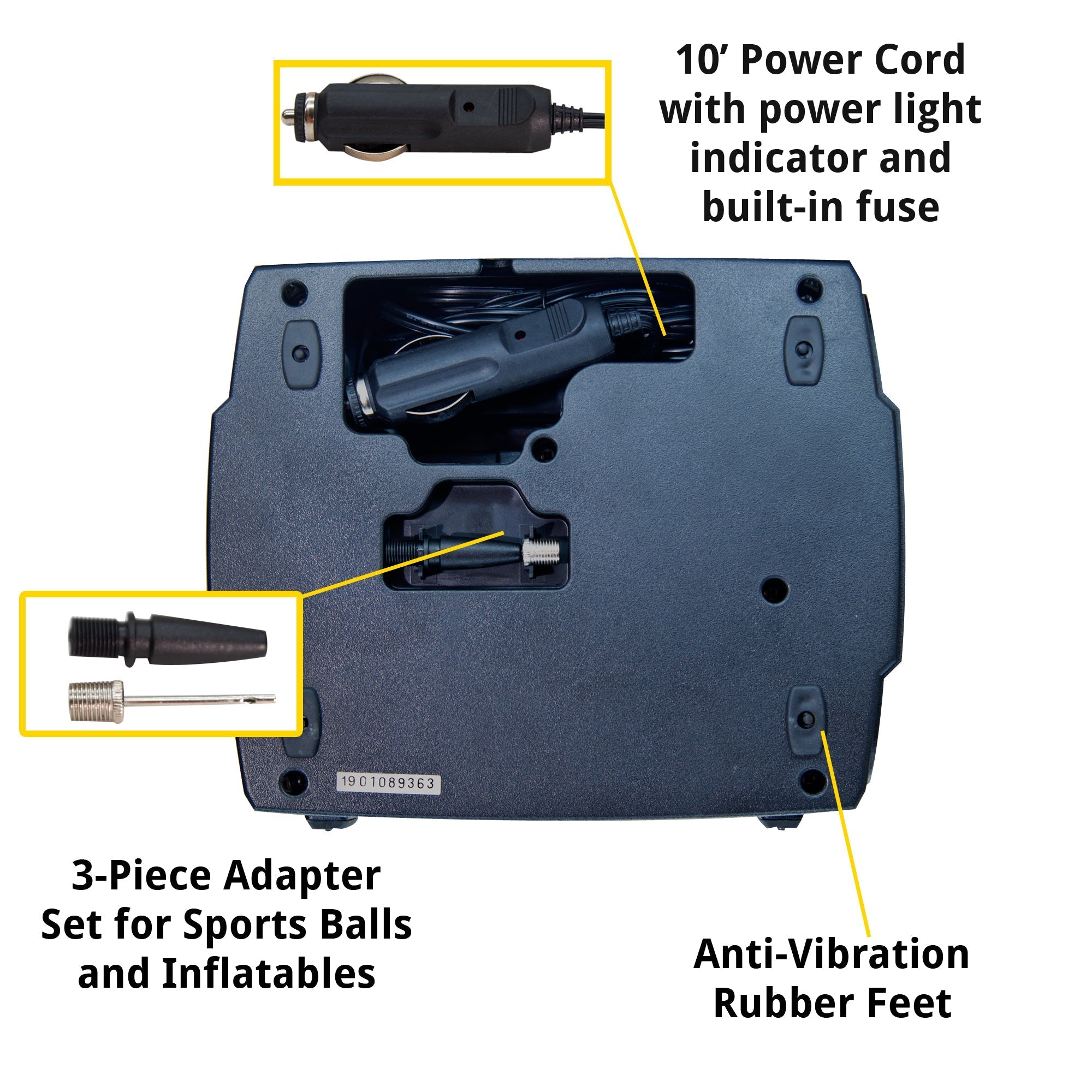 SmartPro™ 12v Digital Tire Inflator Pump - 100 PSI | Portable Tire Air Compressor - Magnadyne