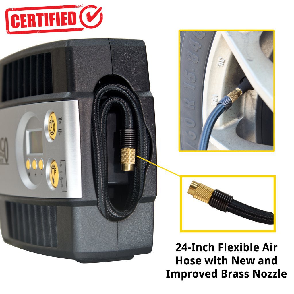 SmartPro™ 12v Digital Tire Inflator Pump - 100 PSI | Portable Tire Air Compressor - Magnadyne