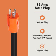 TechnoRV 110 - Volt RV to 50 - Amp Adapter – Locking - Magnadyne