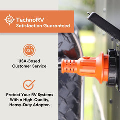 TechnoRV 30 - Amp to 50 - Amp RV Adapter – Locking - Magnadyne