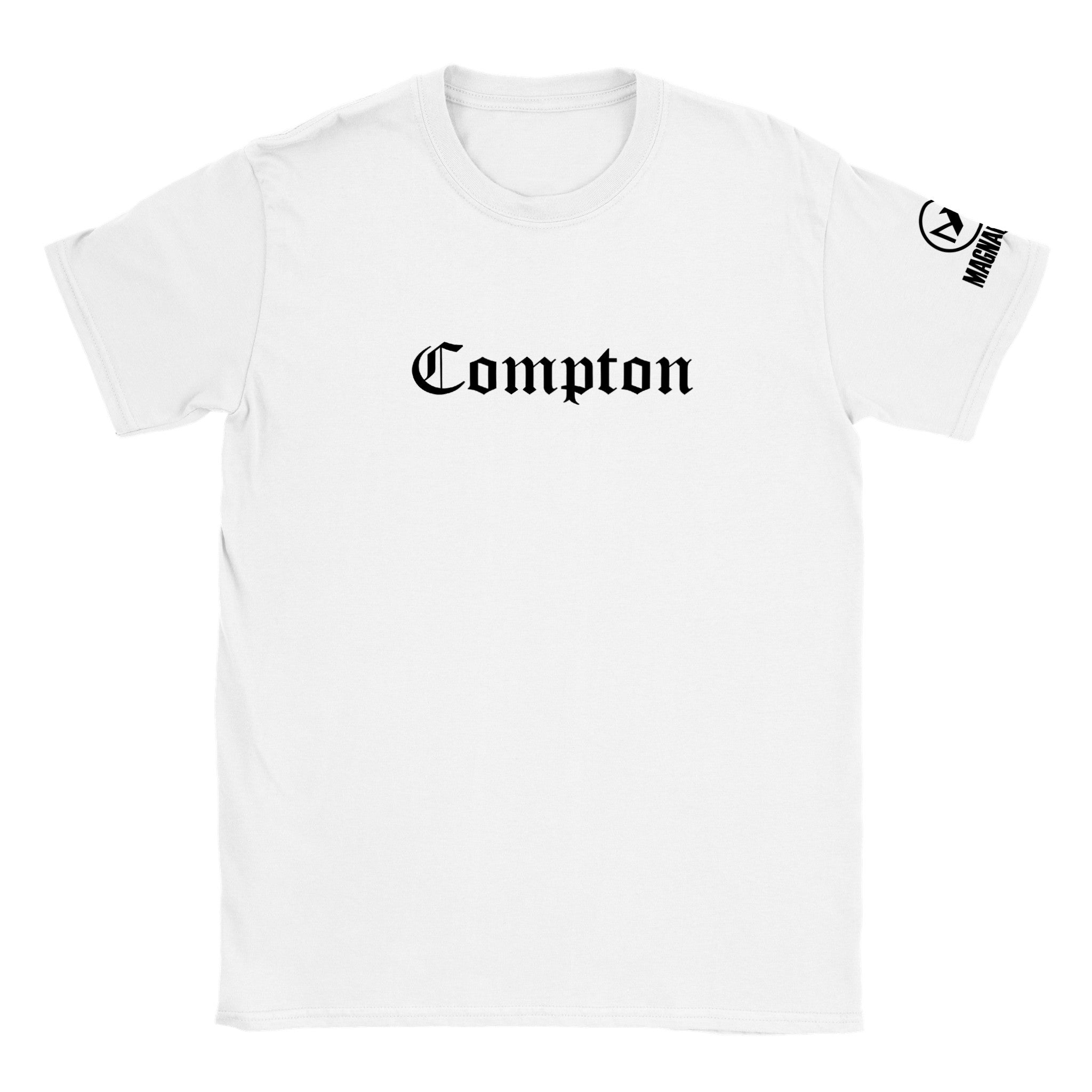 Magnadyne - Compton | Classic Unisex Crewneck T-Shirt | White - Magnadyne