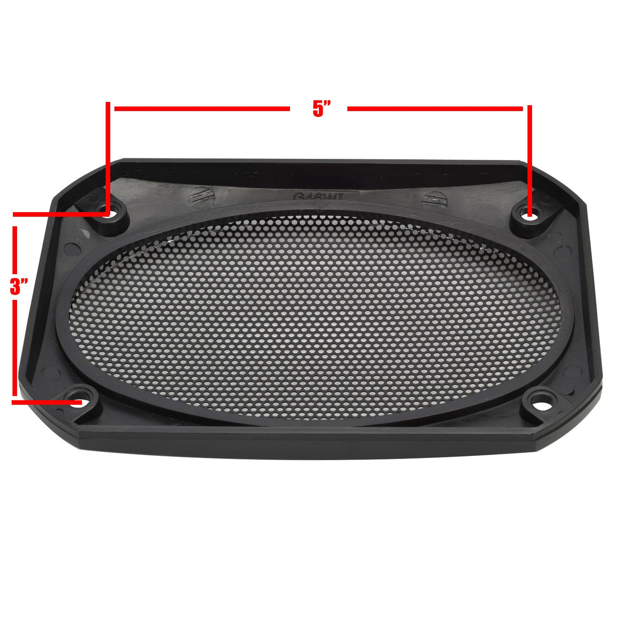 Magnadyne G46WI | 4" x 6" Satin Finish Speaker Grill | Black Metal Mesh - Magnadyne