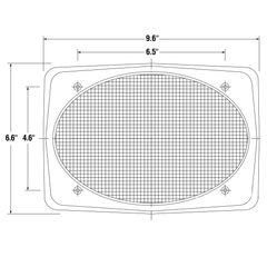 Magnadyne G69D-PR | 6" x 9" Speaker Grills w/ Wire Mesh | Black | Pair - Magnadyne