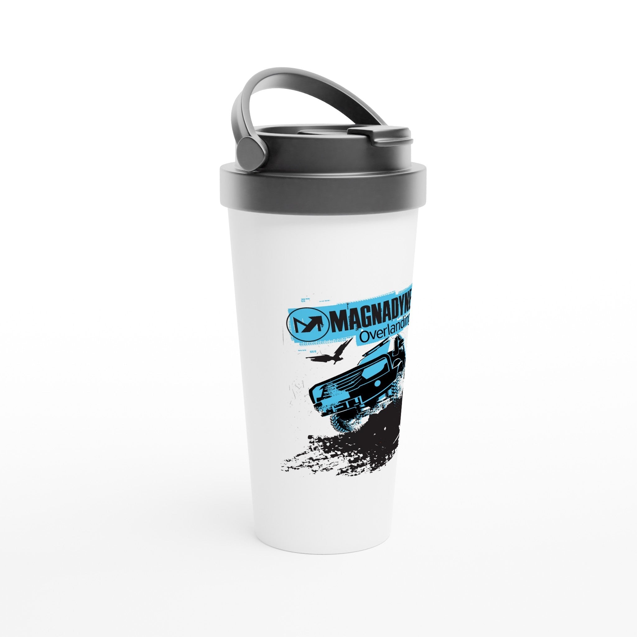 Magnadyne Overlanding White 15oz Stainless Steel Travel Mug - Magnadyne