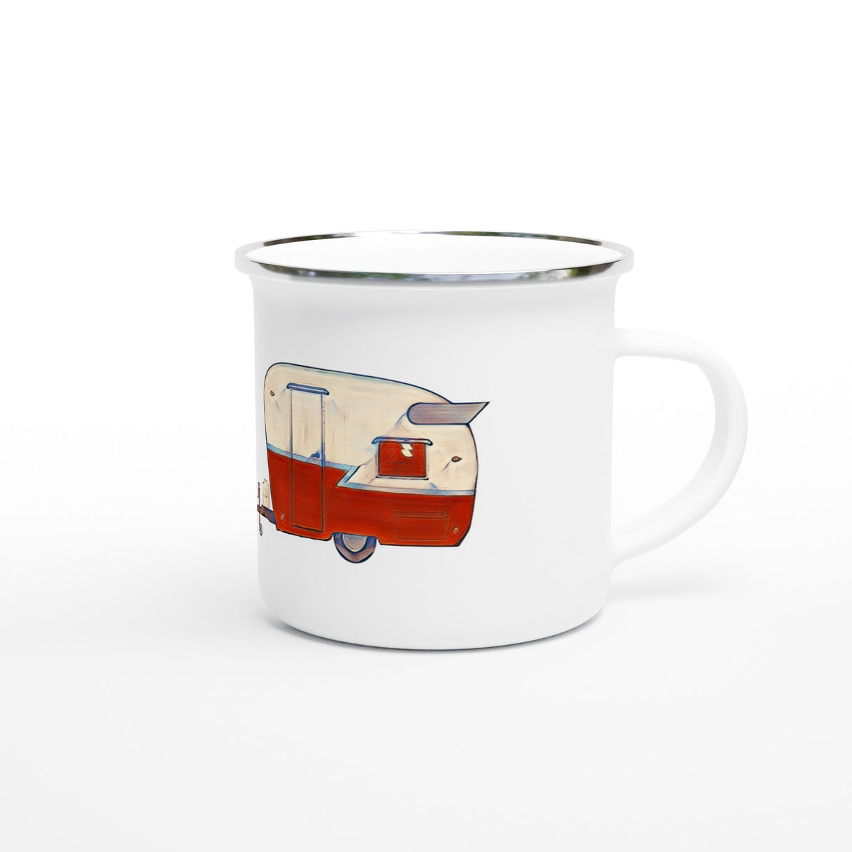 Shasta Art Inspired | White 12oz Enamel Mug - Magnadyne