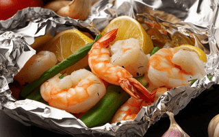 Recipe - Foil Packet Lemon Garlic Shrimp and Vegetables