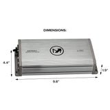 AquaVibe Pro Mono-Channel Class D 1000-Watt Marine Amplifier IP67 Rated