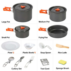 11/12/22 PCS Camping Cookware Mess Kit - Magnadyne