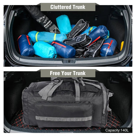 140L Tactical Duffle Bag with Wheels and Backpack Straps - Magnadyne