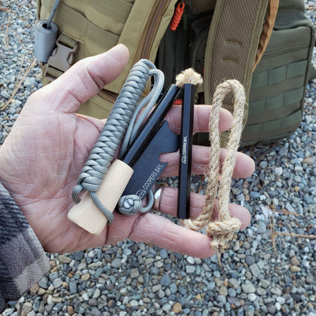 FireStorm XL 1/2" Ferro Rod & Tinder Fire Starting Kit