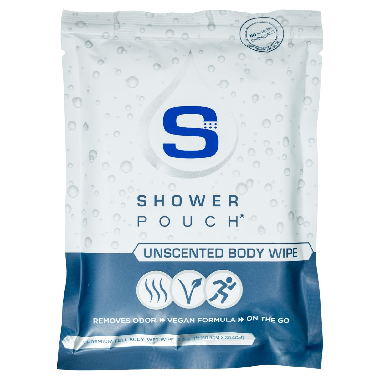 15-Pack Shower Pouch Body Wipes - Magnadyne