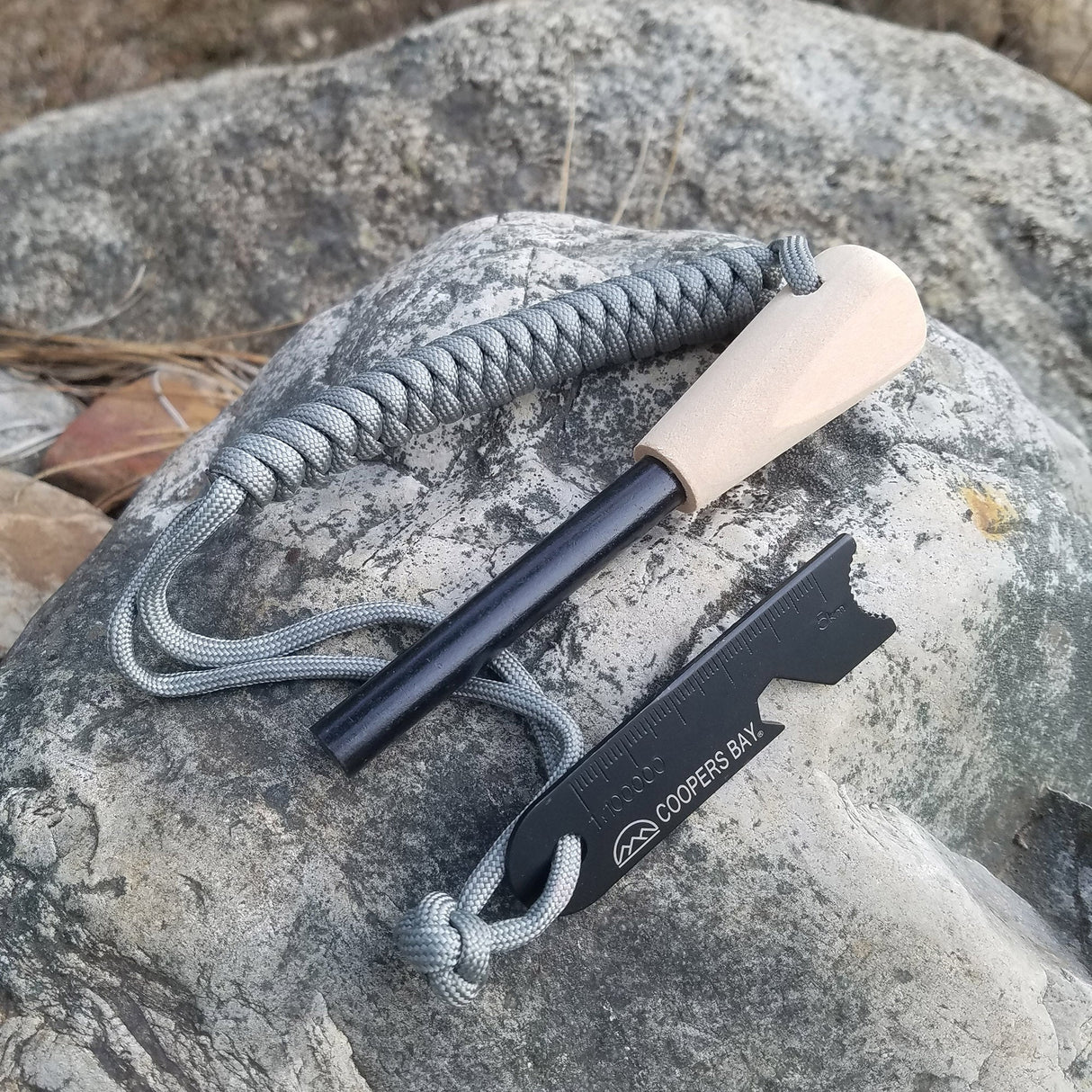 FireStorm-Plus X-Large 1/2" Ferro Rod & Striker - Braided Paracord Lanyard