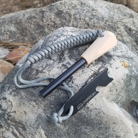FireStorm X-Large 1/2" Ferro Rod & Striker - Braided Paracord Lanyard