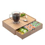 Large Bamboo Monitor Stand with Drawer | 13.5" Stackable Desk Organizer for Letter Size Paper