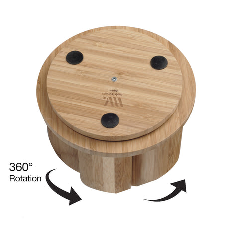 Bamboo Circular Rotating Organizer