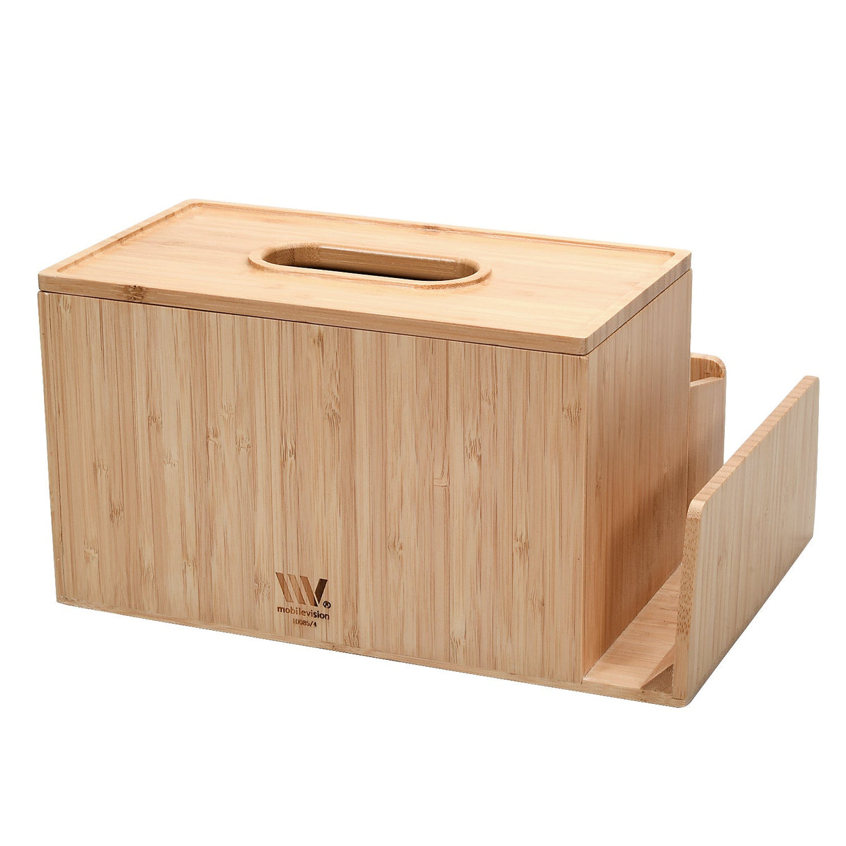 Bamboo Tissue Box Holder & Tablet Stand