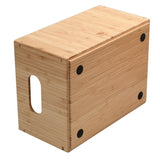 Bamboo Small Open Front Storage Box, 12 x 9 x 6