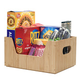 Bamboo Small Open Front Storage Box, 12 x 9 x 6