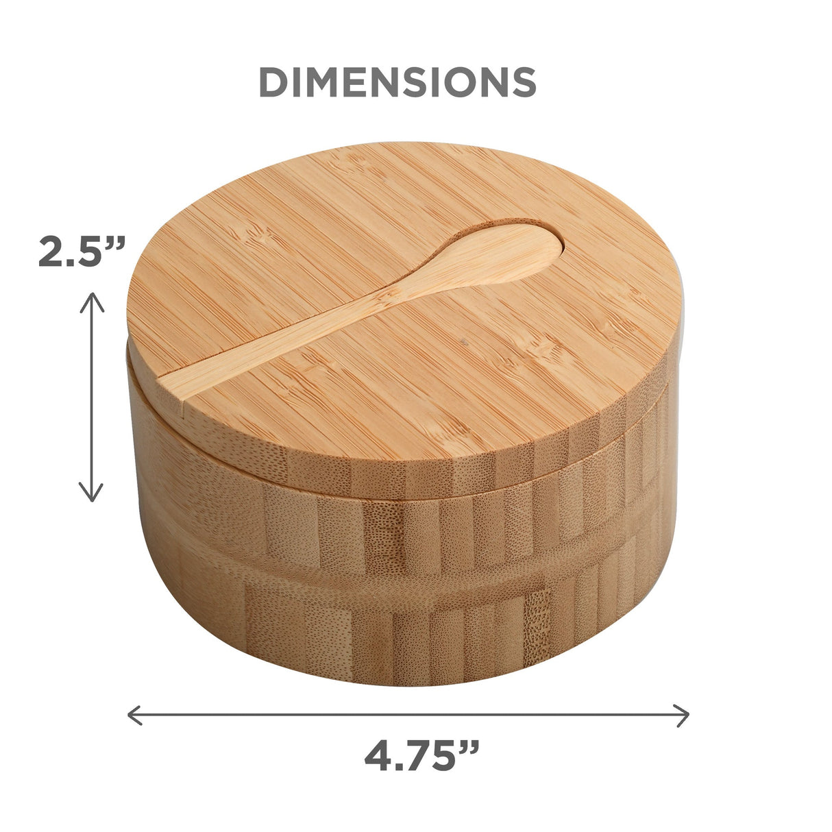 Eco-Friendly Bamboo Salt & Spice Cellar with Integrated Spoon – 1, 2, or 3 Compartments
