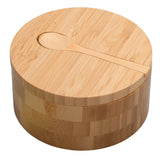 Eco-Friendly Bamboo Salt & Spice Cellar with Integrated Spoon – 1, 2, or 3 Compartments