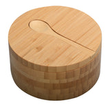 Eco-Friendly Bamboo Salt & Spice Cellar with Integrated Spoon – 1, 2, or 3 Compartments