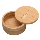 Eco-Friendly Bamboo Salt & Spice Cellar with Integrated Spoon – 1, 2, or 3 Compartments