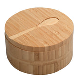 Eco-Friendly Bamboo Salt & Spice Cellar with Integrated Spoon – 1, 2, or 3 Compartments