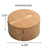 Eco-Friendly Bamboo Salt & Spice Cellar with Integrated Spoon – 1, 2, or 3 Compartments