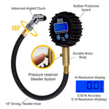ElitePro™ Digital Tire Pressure Gauge - Professional Accuracy - 200 PSI