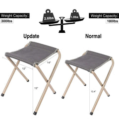 2 - Pack Ultralight Portable Folding Camping Stool Black/Gray/Blue - Magnadyne