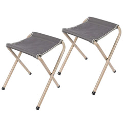 2 - Pack Ultralight Portable Folding Camping Stool Black/Gray/Blue - Magnadyne