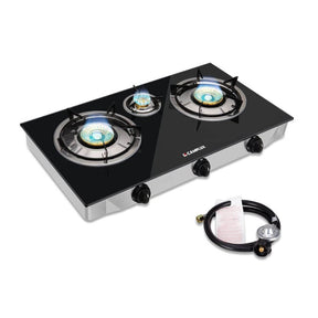21,600 BTU 3 Burners Tempered Glass Portable Stoves for Camping - Magnadyne