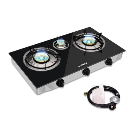 21,600 BTU 3 Burners Tempered Glass Portable Stoves for Camping - Magnadyne
