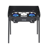 260,000 BTU High Pressure Double Propane Burner - Heavy Duty Cookware - Magnadyne