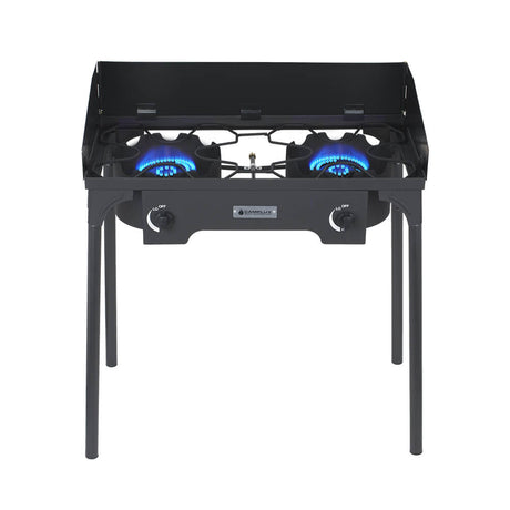 260,000 BTU High Pressure Double Propane Burner - Heavy Duty Cookware - Magnadyne