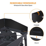 260,000 BTU High Pressure Double Propane Burner - Heavy Duty Cookware - Magnadyne