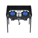 260,000 BTU High Pressure Double Propane Burner - Heavy Duty Cookware - Magnadyne