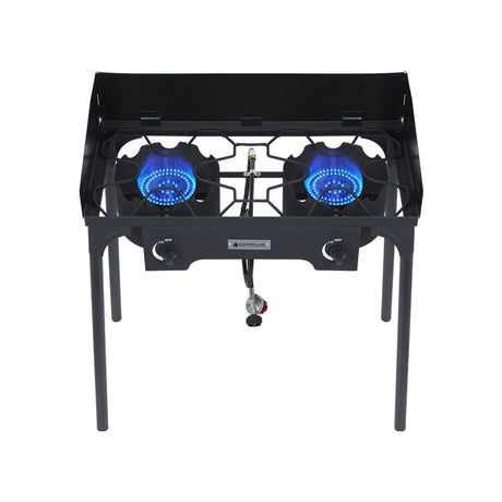 260,000 BTU High Pressure Double Propane Burner - Heavy Duty Cookware - Magnadyne