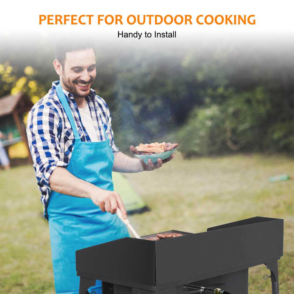 260,000 BTU High Pressure Double Propane Burner - Heavy Duty Cookware - Magnadyne