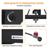 260,000 BTU High Pressure Double Propane Burner - Heavy Duty Cookware - Magnadyne