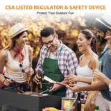 260,000 BTU High Pressure Double Propane Burner - Heavy Duty Cookware - Magnadyne