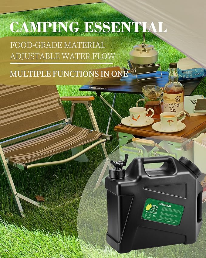 3 Gallon Water Jug, Overlanding Gear Water Containers Spigot, Camping Essential - Magnadyne