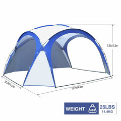 8 - 12 Person Easy Beach Canopy Tent with Side Wall - Magnadyne